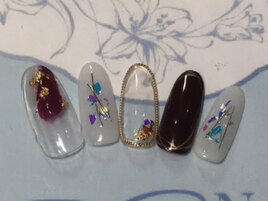 ニュアンス塗りかけネイル