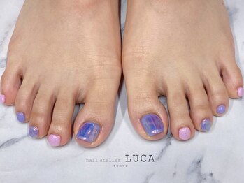 ネイルアトリエルカ(nail atelier LUCA)/M-74大人可愛いパープル氷ネイル