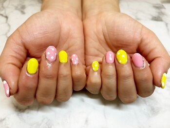 エスディーネイルズ(sd nails)/水玉ワンカラー