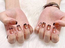 リラネイルサロン/マグネットワンカラー+フレンチ