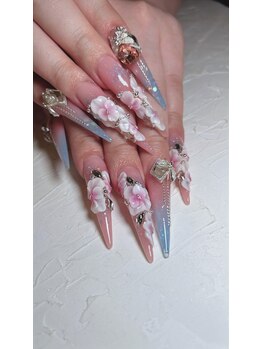 クロスネイル 渋谷店(CROSS nail)/華やか花ネイル