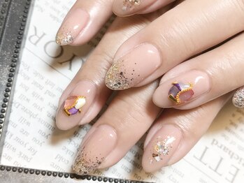 ネイルマジック 仙台一番町店(NAIL MAJIC)/シェルストーンネイル★¥8800