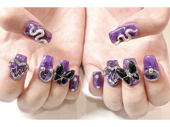 ミナミネイル(MINAMI NAIL)/パイソン×蝶々