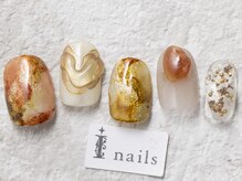 アイネイルズ 渋谷店(I nails)/奥行きインク天然石