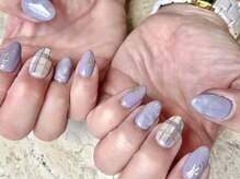 ネイルサロンアンドスクール ミュー(Nail Salon & school mieux)/秋柄チェックネイル