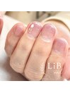 繊細なラメ入りグラデーション