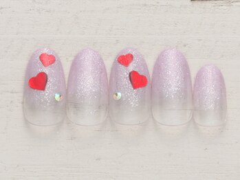 ネイルミックス 浦和店(Nail Mix)/グラデ×ハートホロ　4990円