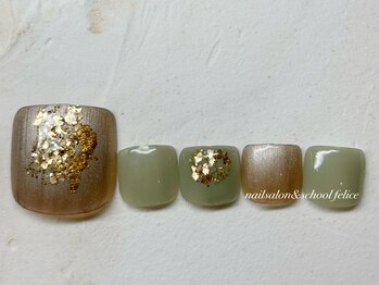フェリーチェ(nail salon＆school felice)/フットネイル/定額制8800円/瑞江