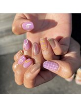 シーアンドネイルズ(C&NAILS)/くすみパープル×マグネット