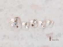 アイネイルズ 横浜EAST店(I-nails)/ホログラムハートラメグラデ