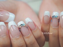 ネイルローズ(NAIL Rose)/フレンチスワロフスキービジュー