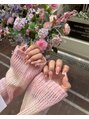 アトリエ ハーロウ(ATELIER HARLOW) チークネイル持ち込みデザインワンホンネイルフィルインつけ放題