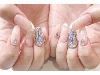 ミナミネイル(MINAMI NAIL)/氷ストーン×フレンチ