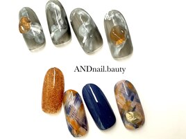 秋ネイル/チェックネイル/藤沢