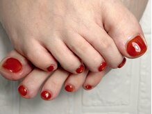 ブリスフルハピネス(Blissful happiness)/秋色テラコッタフットネイル