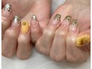 ひまわりネイル　夏ネイル