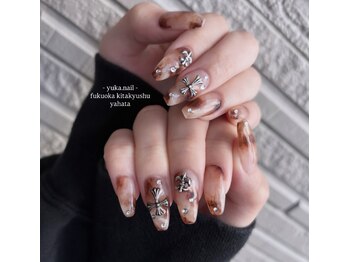 ユカネイル(yuka.nail)/秋冬◆ブラウン、タイダイnail.