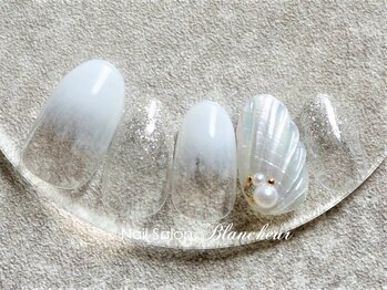 ネイルサロン ブランシュール(Nail Salon Blancheur)/シーグラスパールネイル