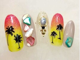 シェル&ヤシの木☆リゾートNAIL