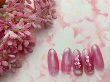 ネイルサロン&スクール ジーナ(GINA)/チラ見えお花のマグネット