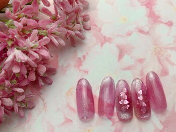 ネイルサロン&スクール ジーナ(GINA)/チラ見えお花のマグネット