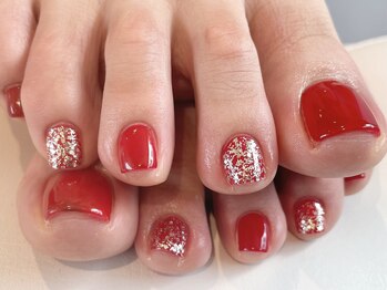 ヘアーアンドネイル ルシア(Hair&Nail Lucia)/ワンカラーフットネイル！