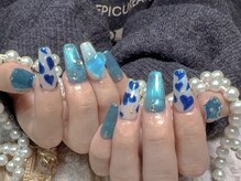 モアネイル 新宿/ハートネイル/持ち込み/新宿