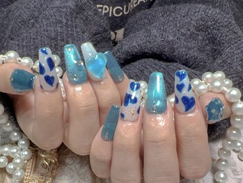 モアネイル 新宿/ハートネイル/持ち込み/新宿