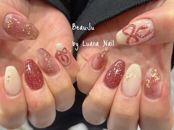 ボージュ バイ ルアナネイル(BeauJu by Luana Nail)/モヤモヤ×リボン