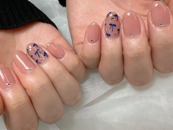 ネイルズアンカー(nails anchor)/手書きリボンネイル*。