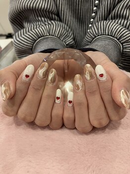 チェリーブロッサム(A CHERRY BLOSSOM)/ホワイトベースにハートホロ