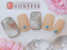 ネイルサロン コルテーゼ 四条烏丸店(CORTESE)/天然石ネイル　マシンオフ無し