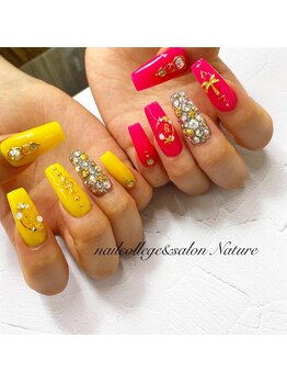 ネイルカレッジアンドサロン ナチュレ(nailcollege&salon NATURE)/ネオンカラーネイル