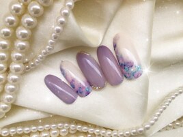 梅雨紫陽花ネイル