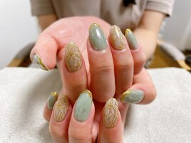 フラワーアクセサリーネイル