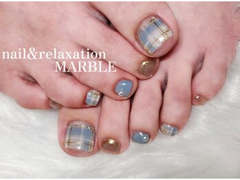 ネイルアンドリラクゼーション マーブル(MARBLE)/チェックフット(持ち込み¥6400)