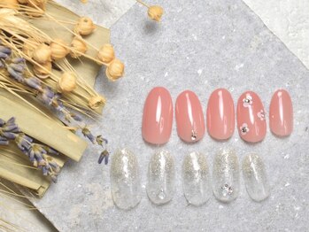 ホロフラワー×ラメグラデ