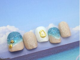 リゾート砂浜ネイル[フット]