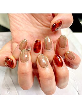 ネイルアンドまつげ リュフェール 五反田(Nail Lufaire)/べっ甲ネイル