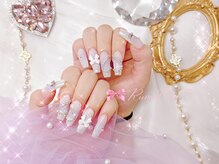 ワンホンネイル 新宿(Rumi Nail)/キラキラ定額コース/春カラー