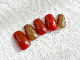 埋め込みハートホロネイル