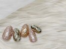 ラメ埋め尽くしメタリックネイル