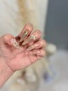 ロングネイル×ニュアンス