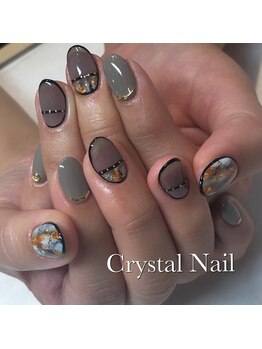 クリスタルネイル ボンベルタ橘店(CRYSTAL NAIL)/シースルーネイル