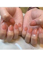 Mネイルアンドカフェ シェレステ/ちゅるんと先端フレンチネイル♪