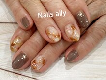 ネイルズアリー 立川店(Nails ally)/ニュアンス×ブラウン