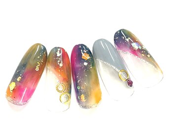 コルン/冬タイダイネイル