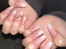 グラデーションハートネイル
