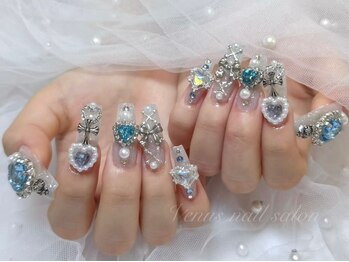 ヴィーナス(VENUS)の写真/【贅沢に付け放題】ストーン無制限/アート無/ベースカラー2色可¥8980◎理想の美しいネイルを創り上げます！