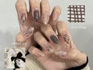 チェックネイル【090】